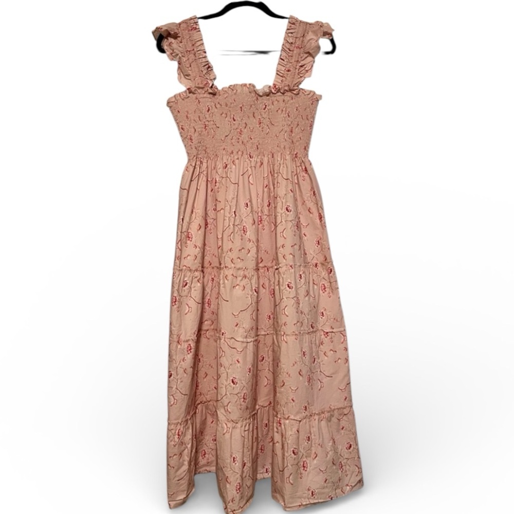 Hill House Blush Pink Floral Maxi Dress
